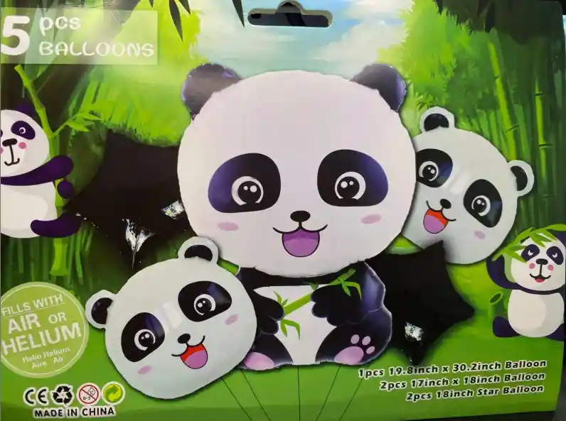 Bombas Globos Por 5 Piezas Diseño Selva Oso Panda Para Decoracion De Fiestas Niño O Hombre O Mujer