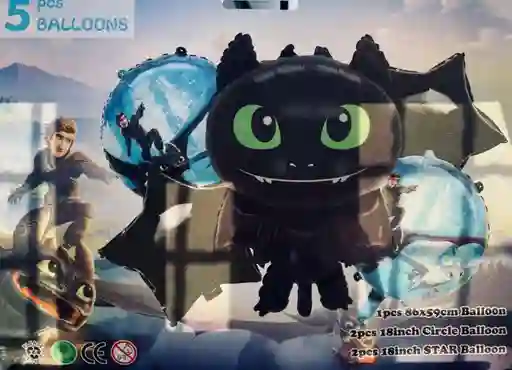 Bombas Globos Por 5 Piezas Diseño Chimuelo Como Entrenar A Tu Dragon Para Decoracion De Fiestas Niño O Hombre O Mujer