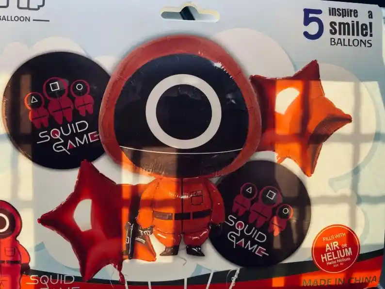 Bombas Globos Por 5 Piezas Diseño El Juego Del Calamar Para Decoracion De Fiestas Niño O Hombre O Mujer