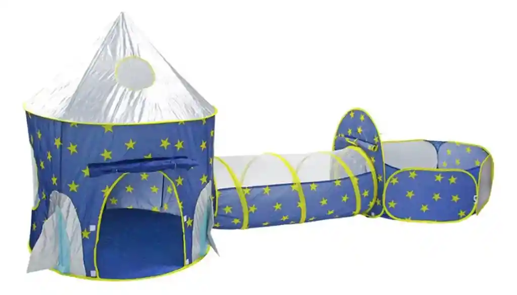 Carpa Castillo Con Túnel Y Piscina De Principe Original Azul