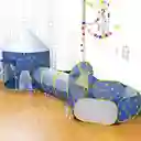 Carpa Castillo Con Túnel Y Piscina De Principe Original Azul