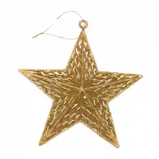 Adorno Arbol Santini Estrella 19x1cm Dorado Plastico