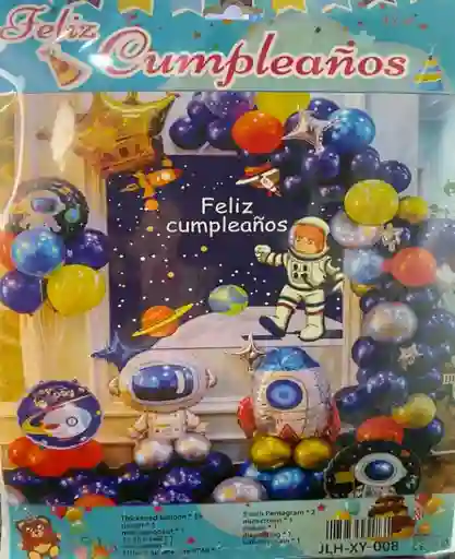 Bombas Globos Por 47 Piezas Tipo Arco Feliz Cumpleaños Astronauta Espacio Para Decoracion De Fiestas Niño O Hombre O Mujer