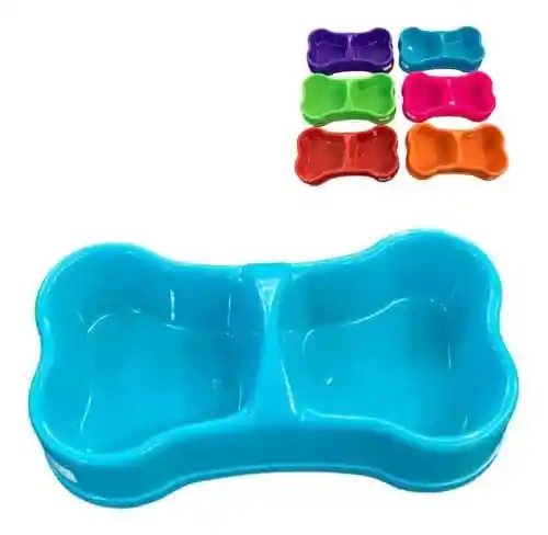 Comedero Doble Mini Plastico