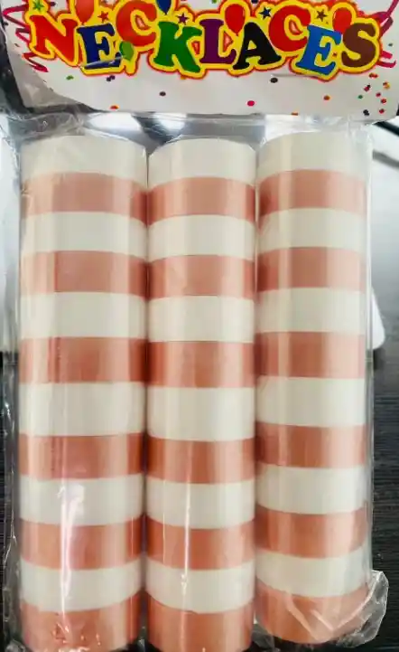 Paquete De Serpentinas Rosado Y Blanco Decoracion De Fiestas