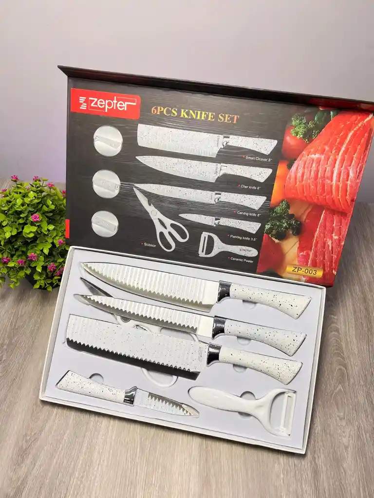 Set De Cuchillos Antiadherentes Zepter (6 Piezas) Profesional