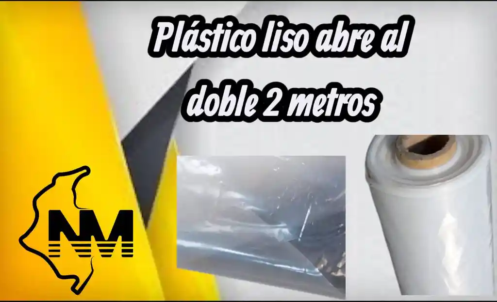 Plastico Liso Trasparente Abre Al Doble 2 Metros