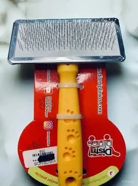 Cepillo Para Peinar Mascotas Cerdas Metalica Tamaño Pequeño Para Perros Y Gatos