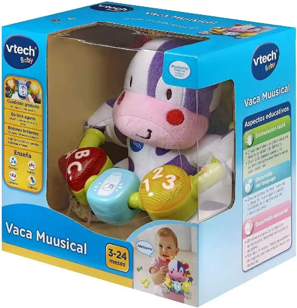Juguete Estimulación Vaquita Con Luces Y Sonidos Para Niños