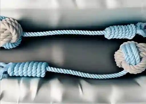 Juguete Masticable En Cuerda O Lazo Para Mascota Tamaño Mediano Para Perros Y Gatos