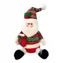 Muñeco Santa Sentado Rojo Santini