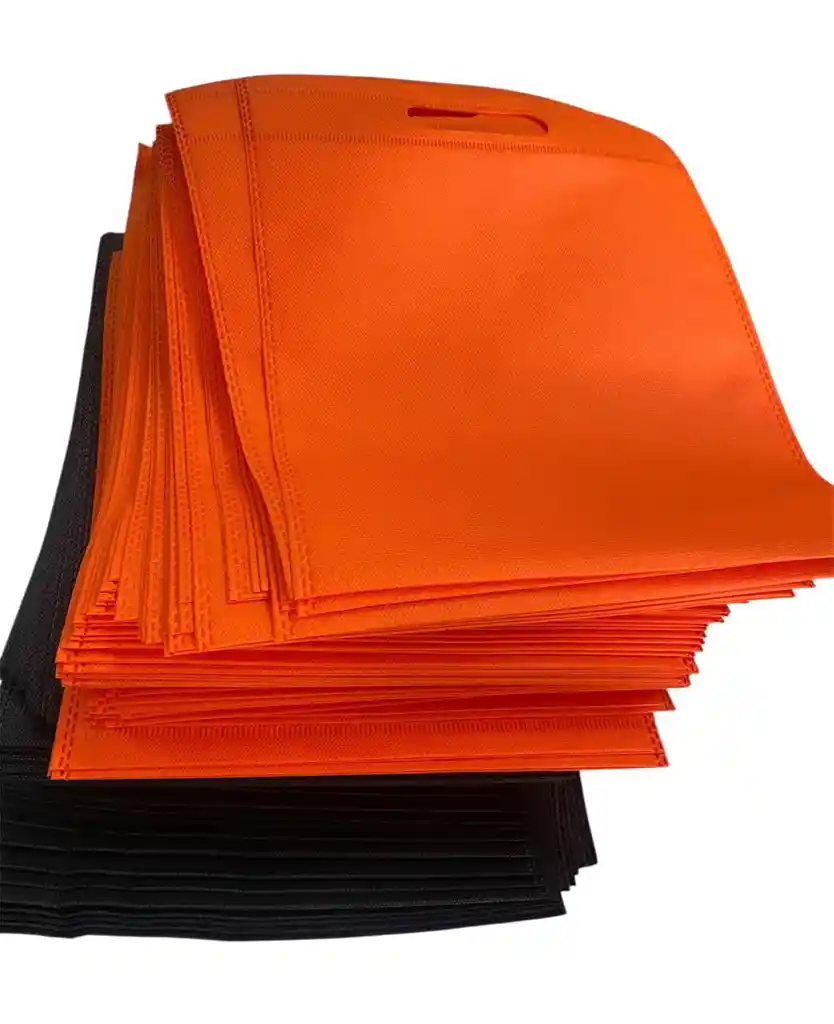 Bolsas Cambrel Negro Y Naranja 25x30 Cms