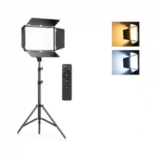 Aro De Luz Panel Reflector De Luz Fotografía Luz Led Lámpara Con Tripode Negro Blanco Neutro