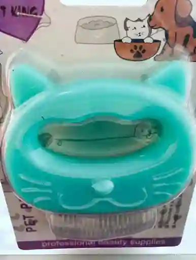 Cepillo Para Peinar Mascotas Cerdas Plasticas Tamaño Pequeño En Forma De Gato Para Perros Y Gatos