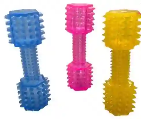 Juguete Masticable En Plastico Duro Para Mascota En Forma De Pesa Para Perros Y Gatos