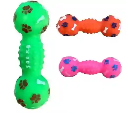 Juguete Masticable En Plastico Suave Con Sonido Para Mascota En Forma De Pesa Para Perros Y Gatos