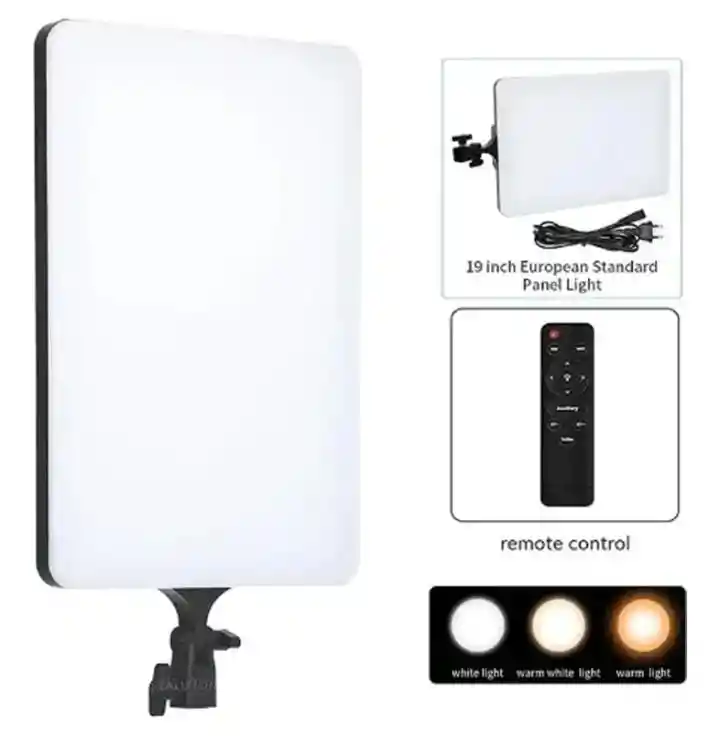 Aro De Luz Panel Rl16 De Fotografia Con Tripode Negro Blanco Frío