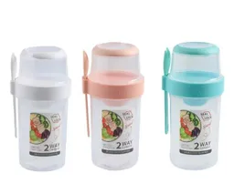 Vaso Doble Compartimiento Y Cubiertos