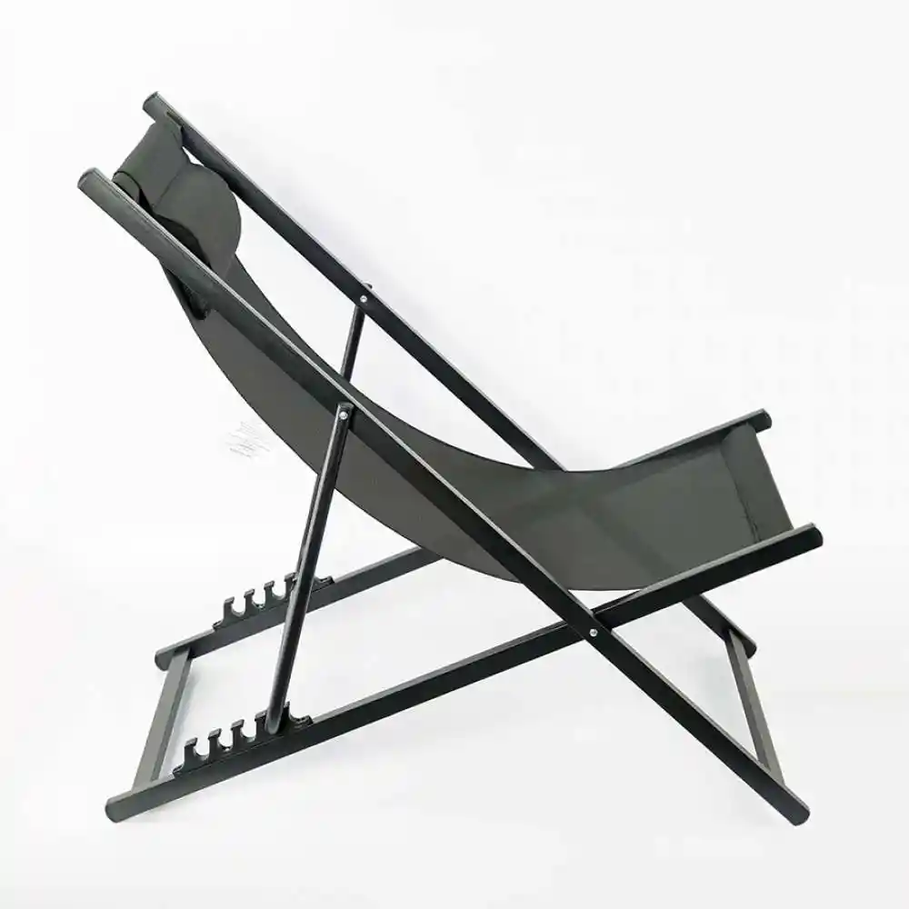 Silla Exterior Ubl Playera Plegable 61x81x100cm Negro