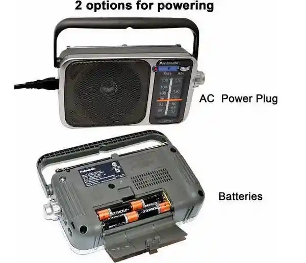 Radio Am/fm Panasonic Rf-2400d Portátil, Pilas O Adaptador