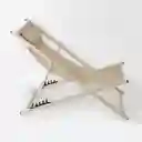 Silla Exterior Ubl Playera Plegable 61x81x100cm Beige Acero