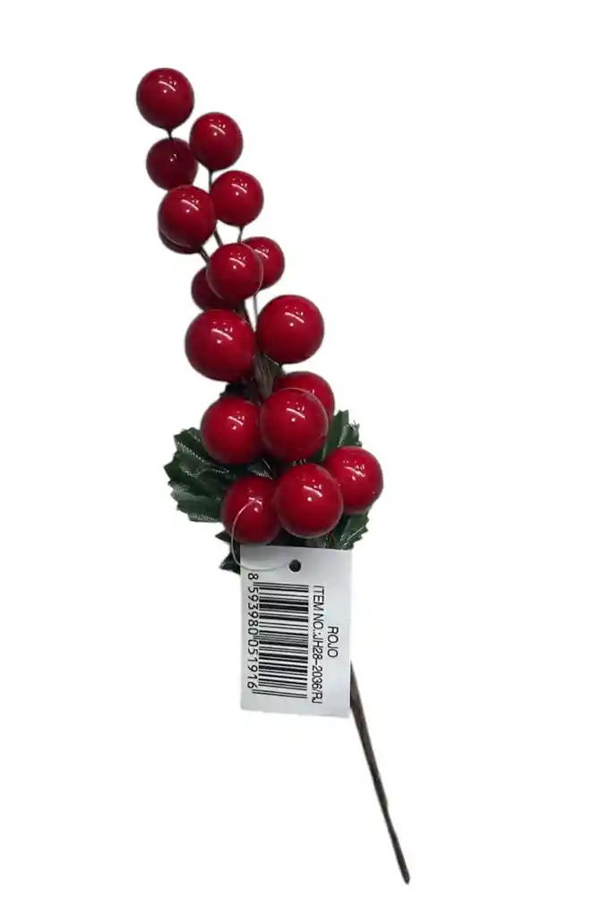 Berry Follaje Decorativo 23 Cm De Largo Adornos Navideños Decoracion Navideña