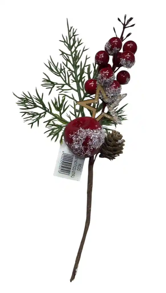 Berry Follaje Decorativo 23 Cm De Largo Adornos Navideños Decoracion Navideña