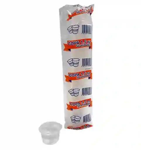 Paquete De Copitas De Aguardiente De Plastico De 1 Onza Por 50 Unidades