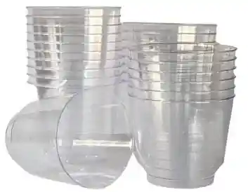 Paquete De Vasos Plasticos Acrilicos Para Whisky Por 20 Unidades