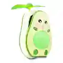 Espejo Aguacate De Maquillaje Luz Led Ventilador Recargable