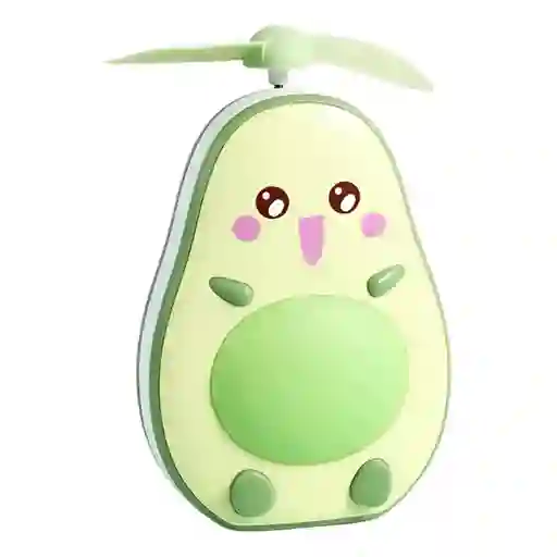 Espejo Aguacate De Maquillaje Luz Led Ventilador Recargable