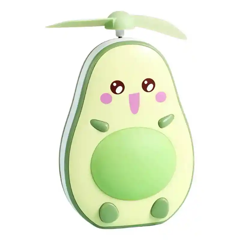 Espejo Aguacate De Maquillaje Luz Led Ventilador Recargable