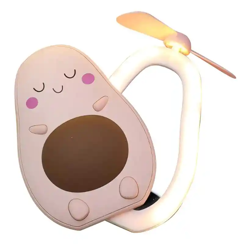 Espejo Aguacate Con Led Y Ventilador Diseño Decorativo Multifuncional