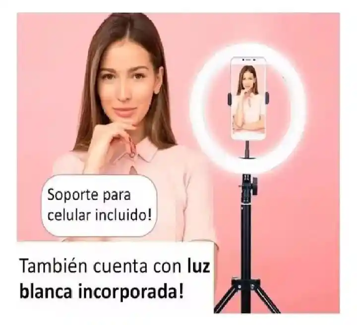 Aro Deluz 36cm Rgb -blancas Con Tripode