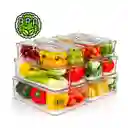 Organizador De Nevera Contenedores Alimentos Almacenamiento 14 Pcs