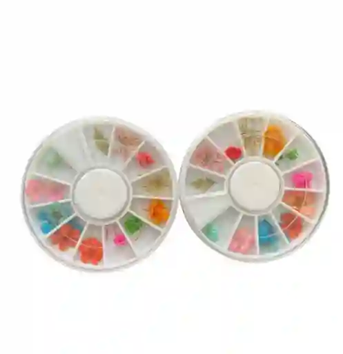 Ruleta Por 12 Diseños Con Decoracion Para Maquillaje De Uñas Y Rostro En Forma De Naturaleza Florez