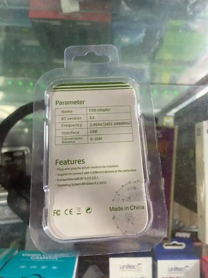 Adaptador Bluetooth 5.3 Usb Dongle Compatible Con Windows 7-11 Y Mac, Chip Realtek, Conexión Estable, 20m De Alcance, Plug & Play