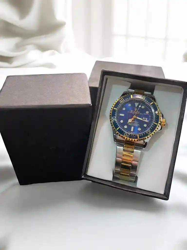 Reloj Replica Rolex Estilo Submariner De Brazalete Bicolor Acero+dorado Para Hombre Replica
