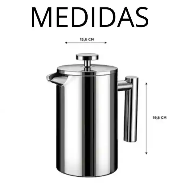 Cafetera Prensa Francesa De Doble Pared Acero Inoxidable