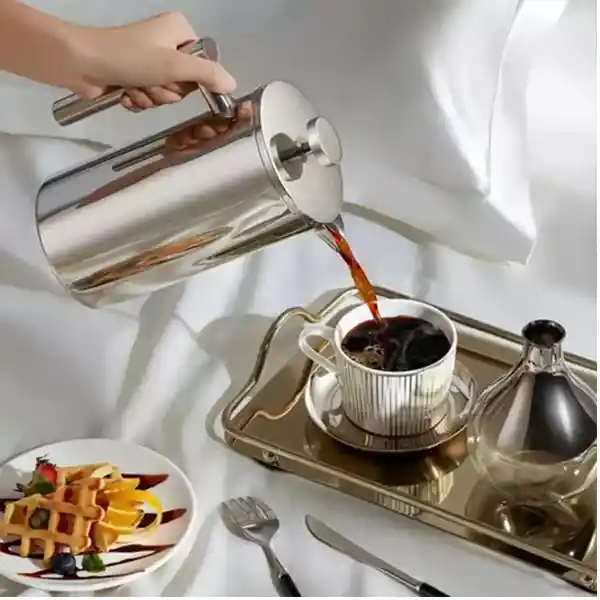 Cafetera Prensa Francesa De Doble Pared Acero Inoxidable