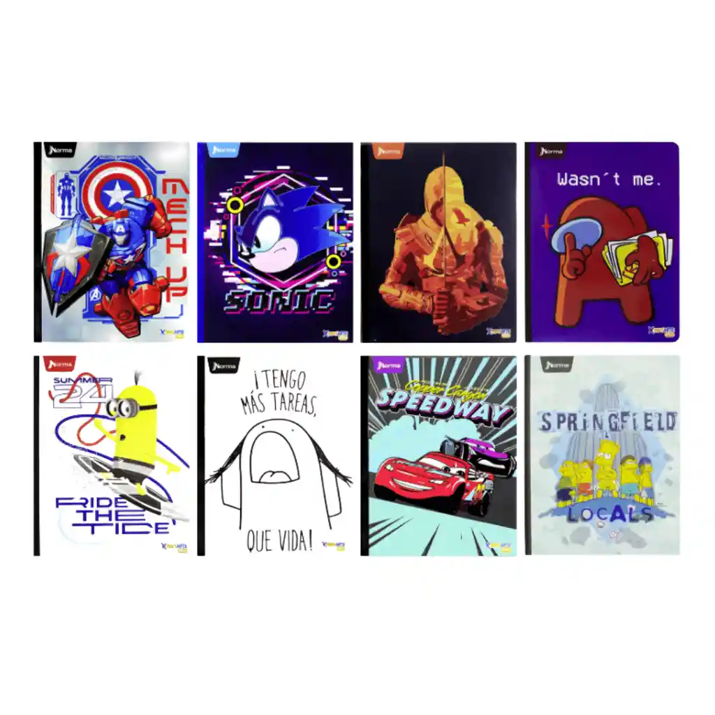 Cuaderno Norma X-presarte Intermedio 100hj Cuadros Masculino