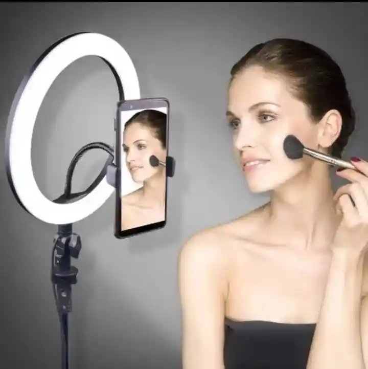 Aro Luz Led 33cm Median Luz Blanca Cálida Fría Con Trípode