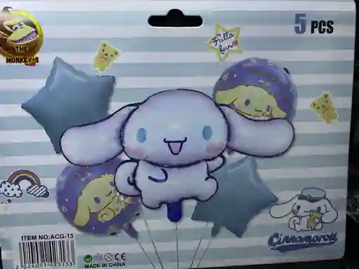 Bombas Globos Por 5 Piezas Diseño Cinnamoroll Para Decoracion De Fiestas Mujer
