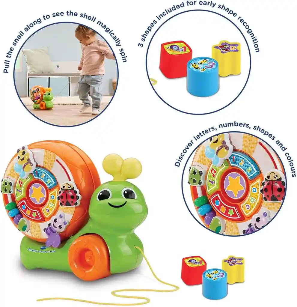 Juguete De Estimulación Caracol Con Figuras Y Colores Niños