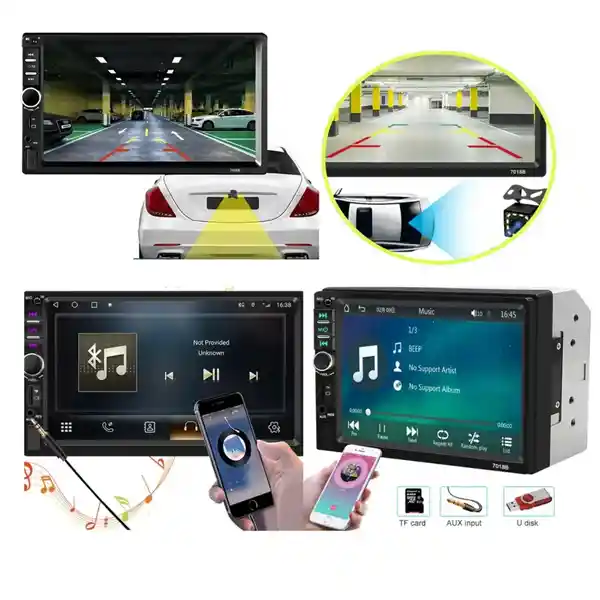 Radio Para Carro Con Bluetooth Pantalla Táctil 7018b Con Usb