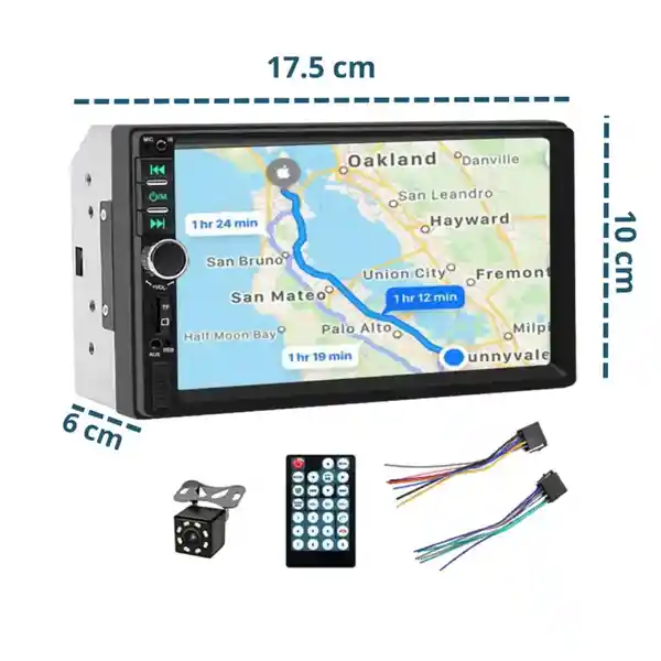 Radio Para Carro Con Bluetooth Pantalla Táctil 7018b Con Usb