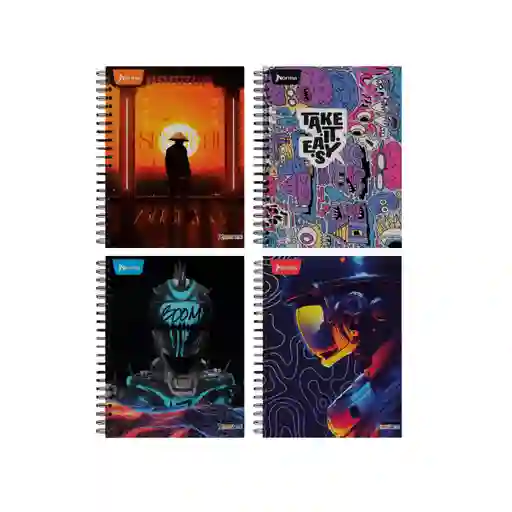 Cuaderno Norma X-presarte Pasta Dura Pequeño 5 Materias Masculino
