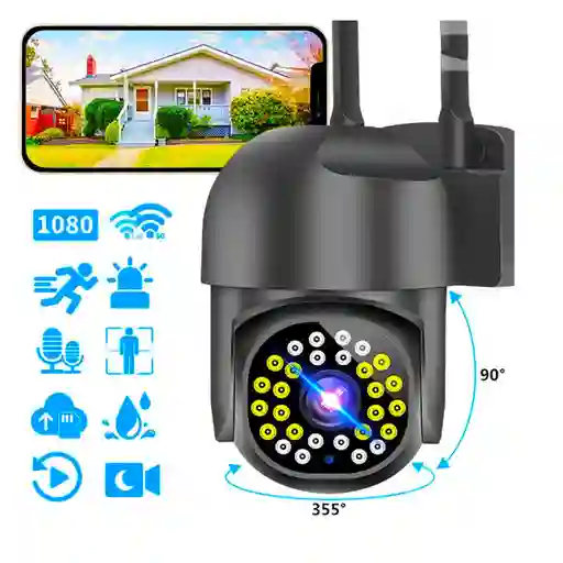 Cámara De Seguridad Exterior Inteligente Wifi Hd