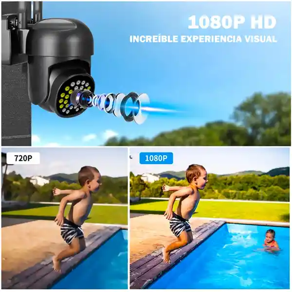 Cámara De Seguridad Exterior Inteligente Wifi Hd
