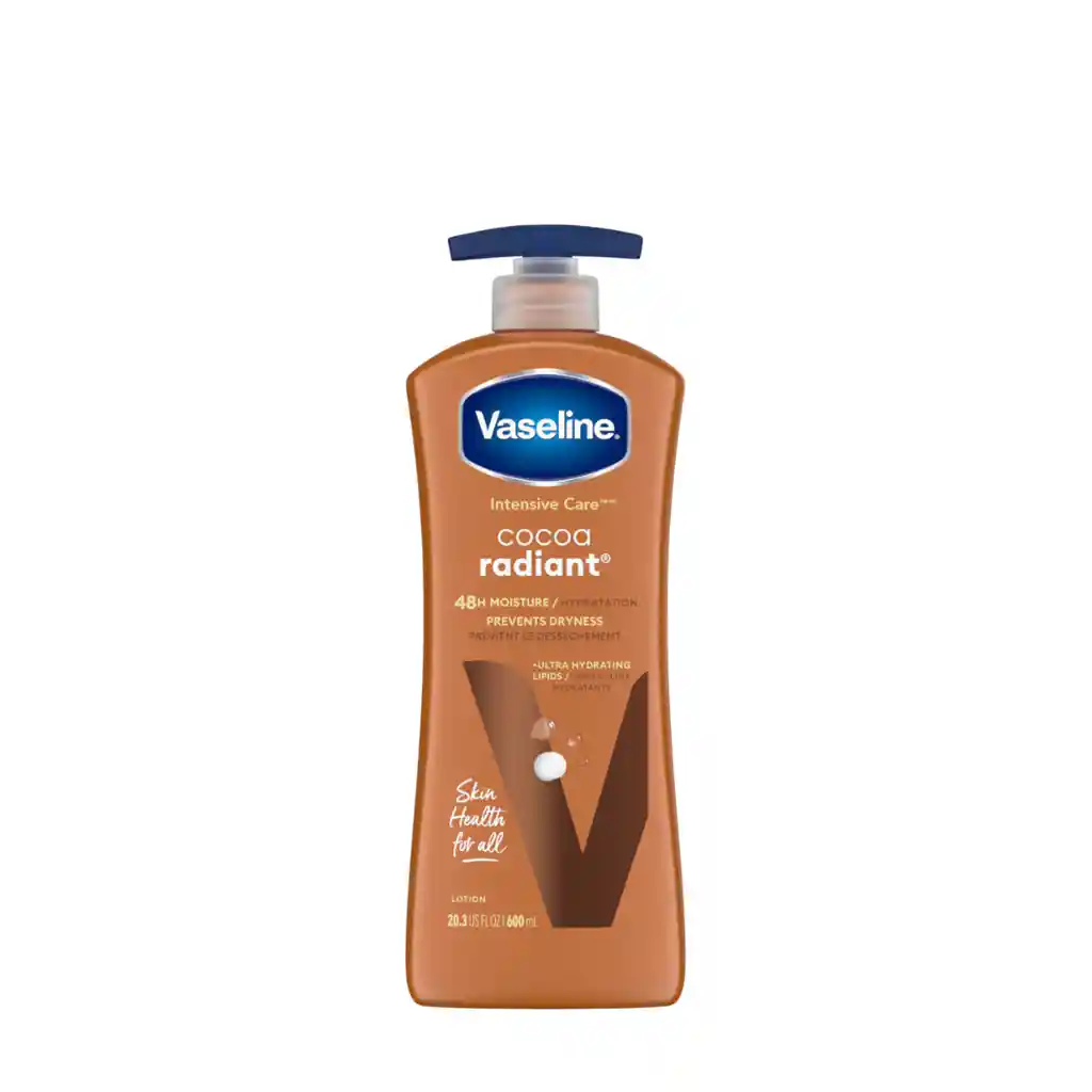 Loción Corporal Con Manteca De Cacao Vaseline Intensive Care Cocoa Radiant Lotion 600ml
